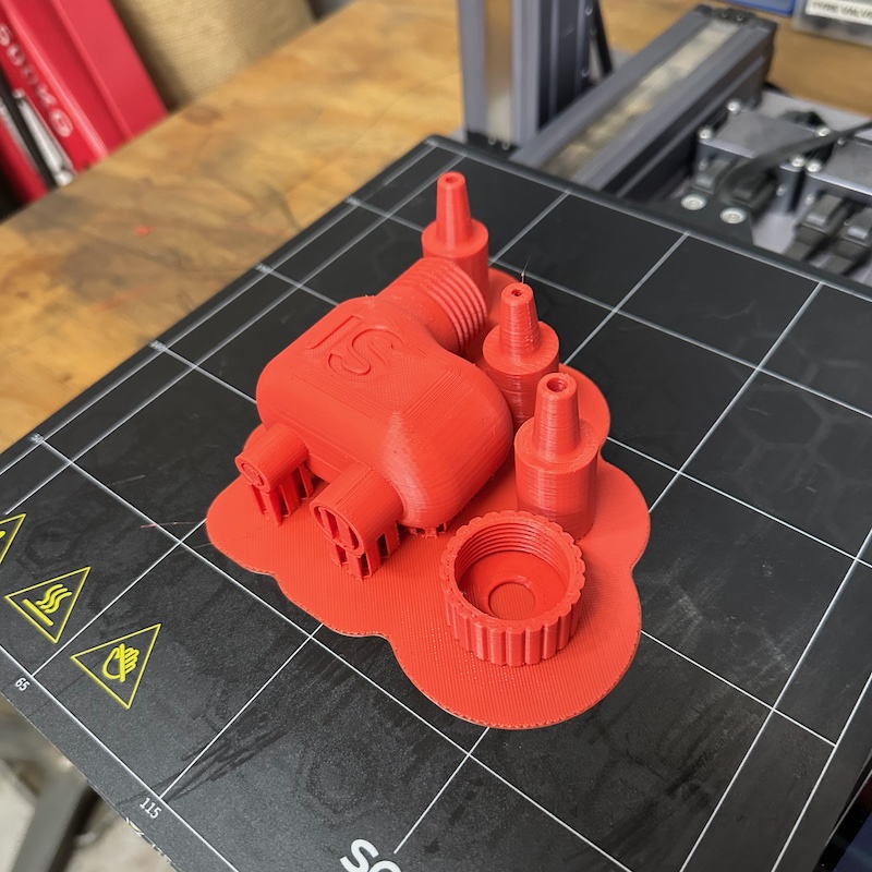 3D printed mixing gun from a free file on Thingiverse